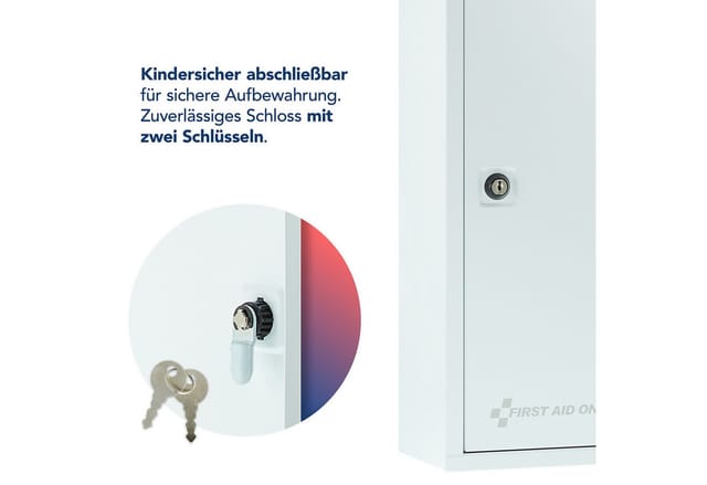 First Aid Only Medizinschrank Weiß mit 3 Fächern
