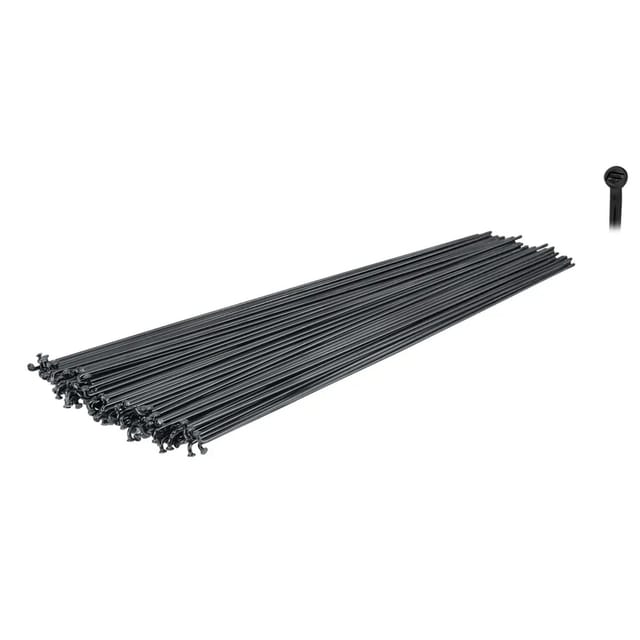 Force Speichen Inox Schwarz 2mm ohne Nippel Preis für 6 Stück Länge in mm 296