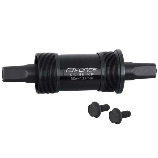 Force 4-Kant Stahl Tretlager mit BSA Gewinde Länge 131 mm