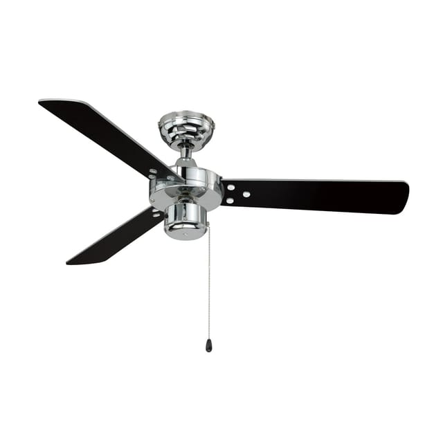AIRERYDER Deckenventilator Cyrus Chrom 107 cm mit Zugschnur