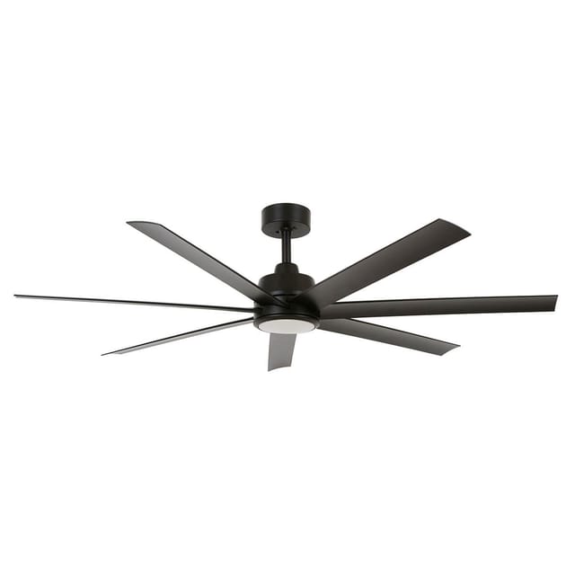 Lucci Air Energiespar Deckenventilator mit LED Beleuchtung und Fernbedienung Atlanta Schwarz 142 cm