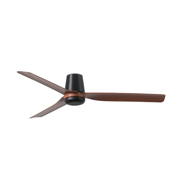 FARO Energiespar Deckenventilator mit Fernbedienung Punt Tub Schwarz - Nussbaum
