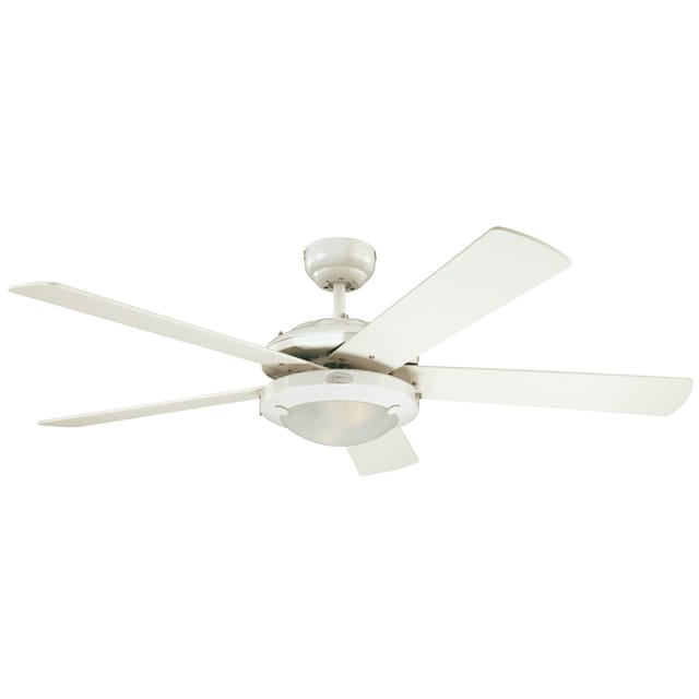 WESTINGHOUSE Deckenventilator Comet Weiß 132 cm mit Beleuchtung und Zugketten