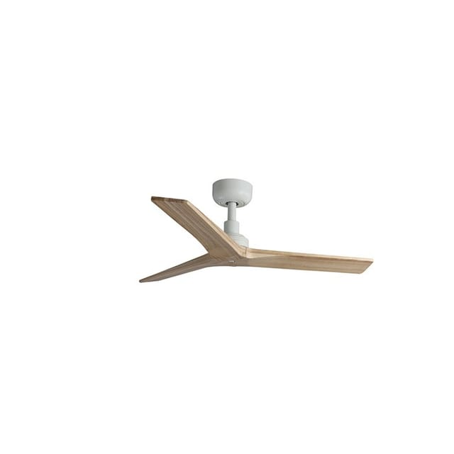 FARO Energiespar Deckenventilator mit Fernbedienung Klim S Weiß-Eiche 92 cm
