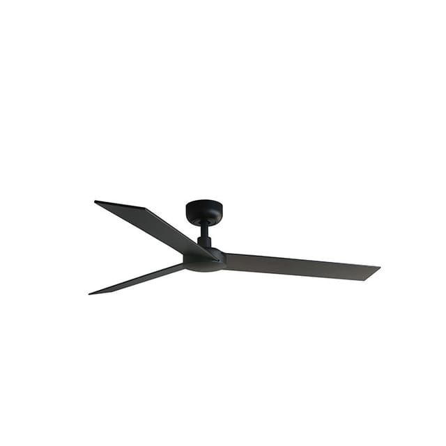 FARO Energiespar Deckenventilator mit Fernbedienung Rudder L Schwarz 132 cm
