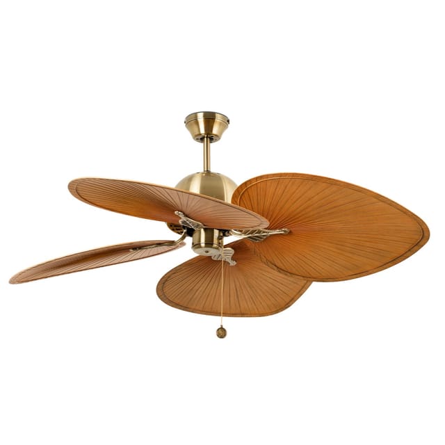 FARO Deckenventilator mit Zugschnur Cuba Gold 132 cm