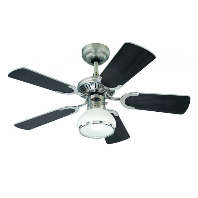 WESTINGHOUSE Deckenventilator Princess Radiance II Zinn 90 cm mit Beleuchtung und Zugschnur