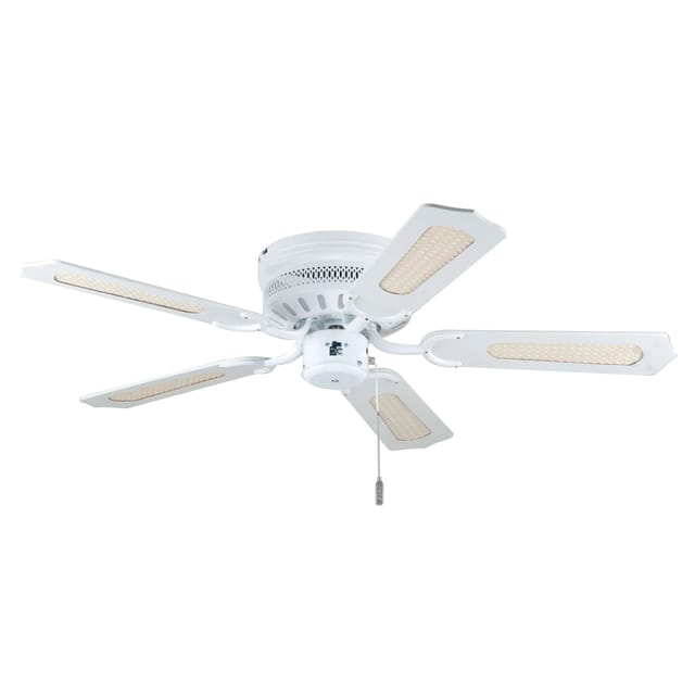 DEKO-ELEKTRO Deckenventilator White Liane Slimline 103 cm mit Zugschnur