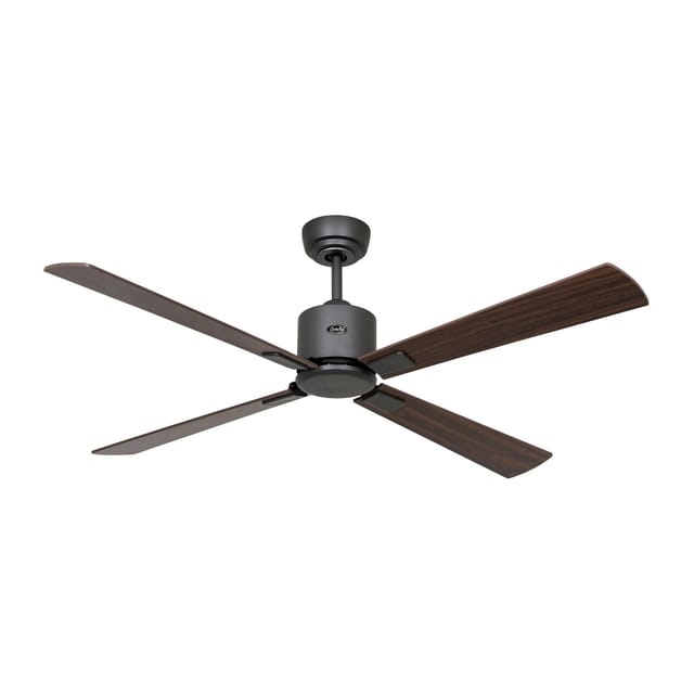 CASAFAN Energiespar Deckenventilator mit Fernbedienung Eco Neo III WiFi 132 cm Basaltgrau Flügel Nussbaum - Kirschbaum
