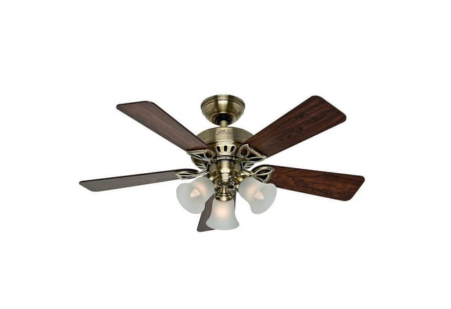 HUNTER FANS Deckenventilator Beacon Hill 107 cm Messing mit Beleuchtung und Zugketten