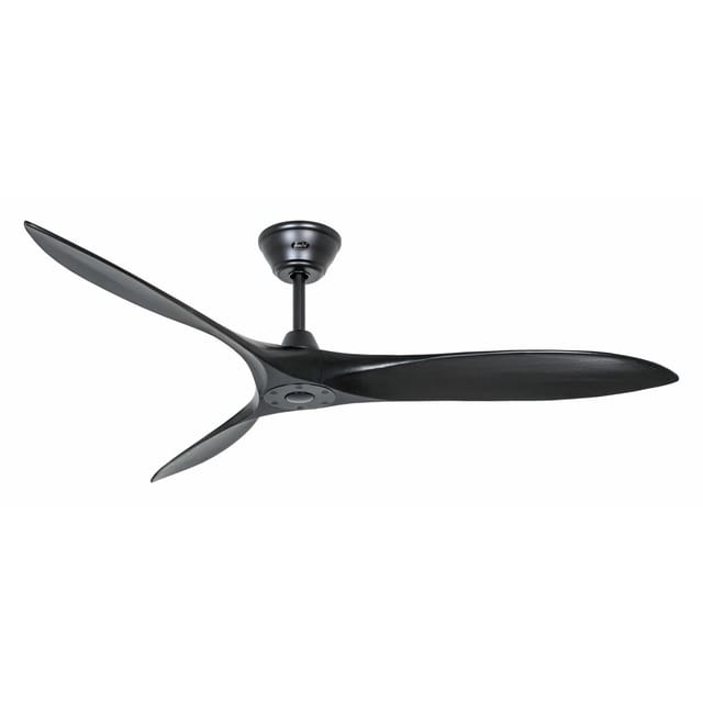CASAFAN Energiespar Deckenventilator mit Fernbedienung Eco Airscrew 152 cm Schwarz matt