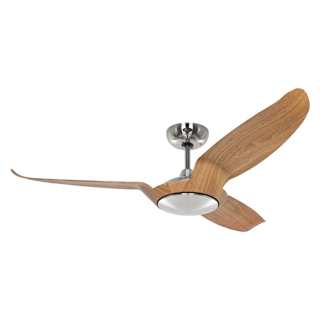 CASAFAN Energiespar Deckenventilator mit Fernbedienung Eco Talos 135 cm Chrom - Eiche