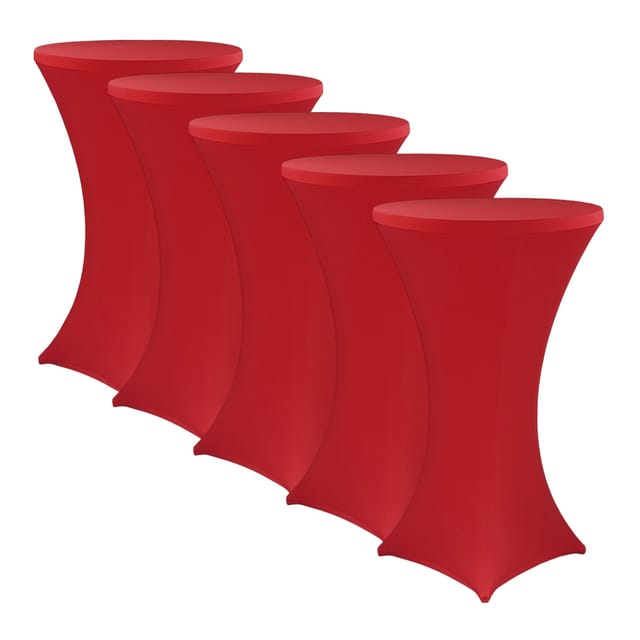 NYVI Stehtischhusse 5er 60-65 x 110-120 cm Rot