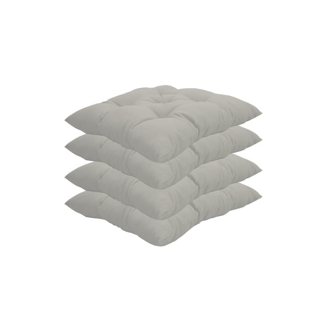NYVI Stuhlkissen für Gartenstühle 38x38 cm 4er Set Weiß