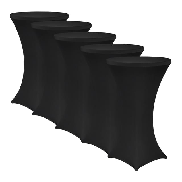 NYVI Stehtischhusse 5er 60-65 x 110-120 cm Schwarz