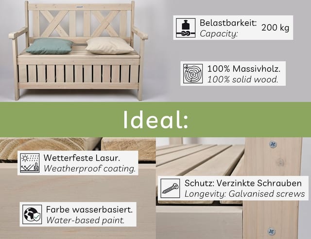 needs&wants Gartenbank mit Truhe Chesty4