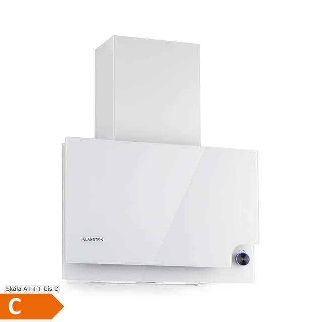 Klarstein Amelia Dunstabzugshaube 123W 60x47x23,5cm LED-Licht Touch Glas Weiß