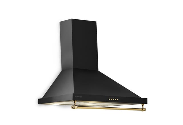Klarstein Montblanc 60 Dunstabzugshaube 610m³/h 165W 2x1,5W LED Reling Schwarz