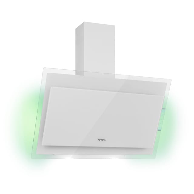 Klarstein Mirage 90 Dunstabzugshaube 550 m³/h Touch-Panel Ambient EEC A++ Weiß