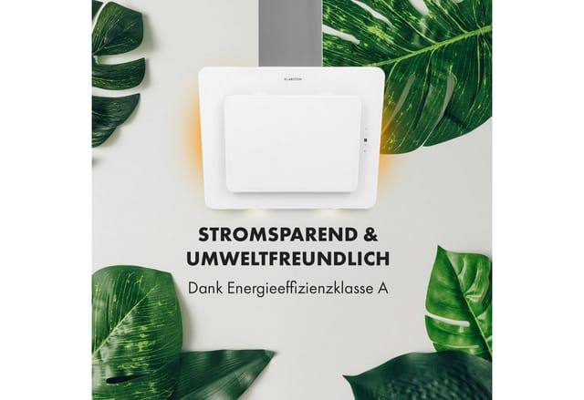 Klarstein Helena 60 Dunstabzugshaube 595 m³/h LED-Display Weiß