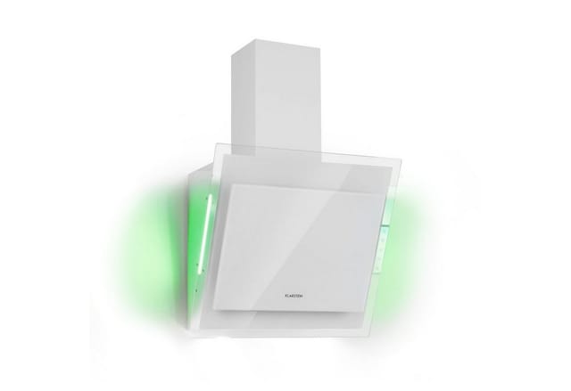 Klarstein Mirage 60 Dunstabzugshaube 550 m³/h Touch-Panel Ambient EEC A+ Weiß