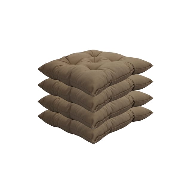 NYVI Stuhlkissen für Gartenstühle 38x38 cm 4er Set Beige