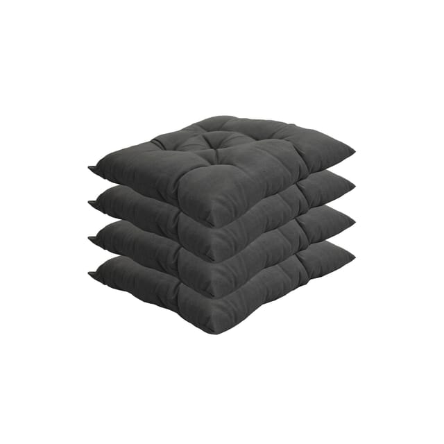 NYVI Stuhlkissen für Gartenstühle 38x38 cm 4er Set Grau