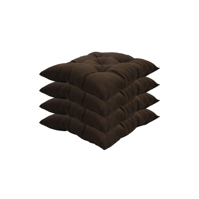 NYVI Stuhlkissen für Gartenstühle 38x38 cm 4er Set Braun