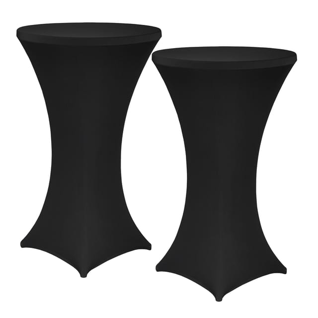 NYVI Stehtischhusse 2er 60-65 x 110-120 cm Schwarz
