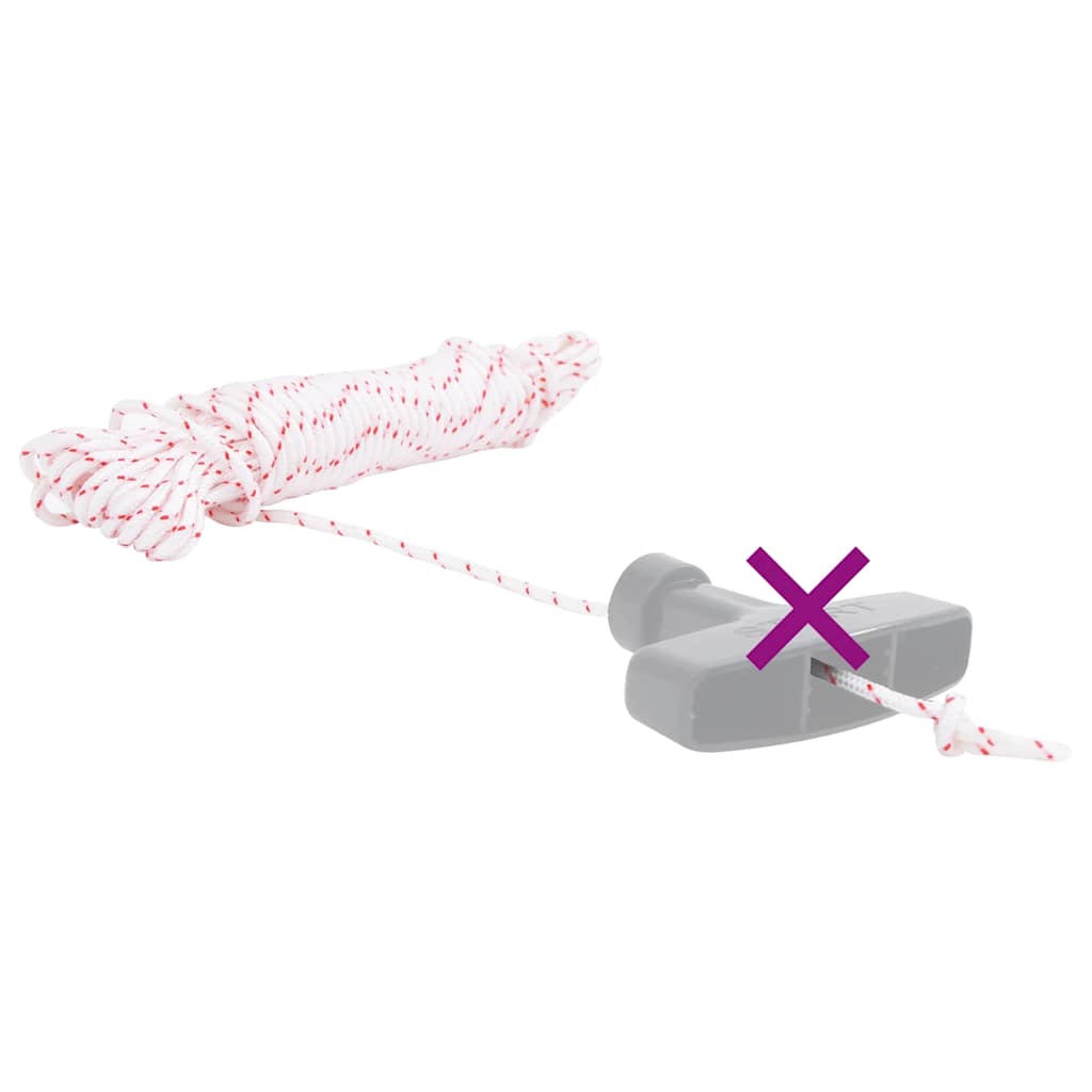 Maison Exclusive - Starterseil Weiß Und Rot Ø3 Mm 10 M Nylon