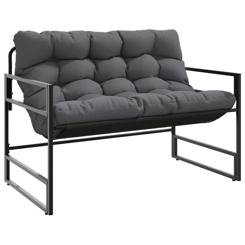 Maison Exclusive - Gartenbank Mit Kissen Anthrazit 113 Cm Stahl