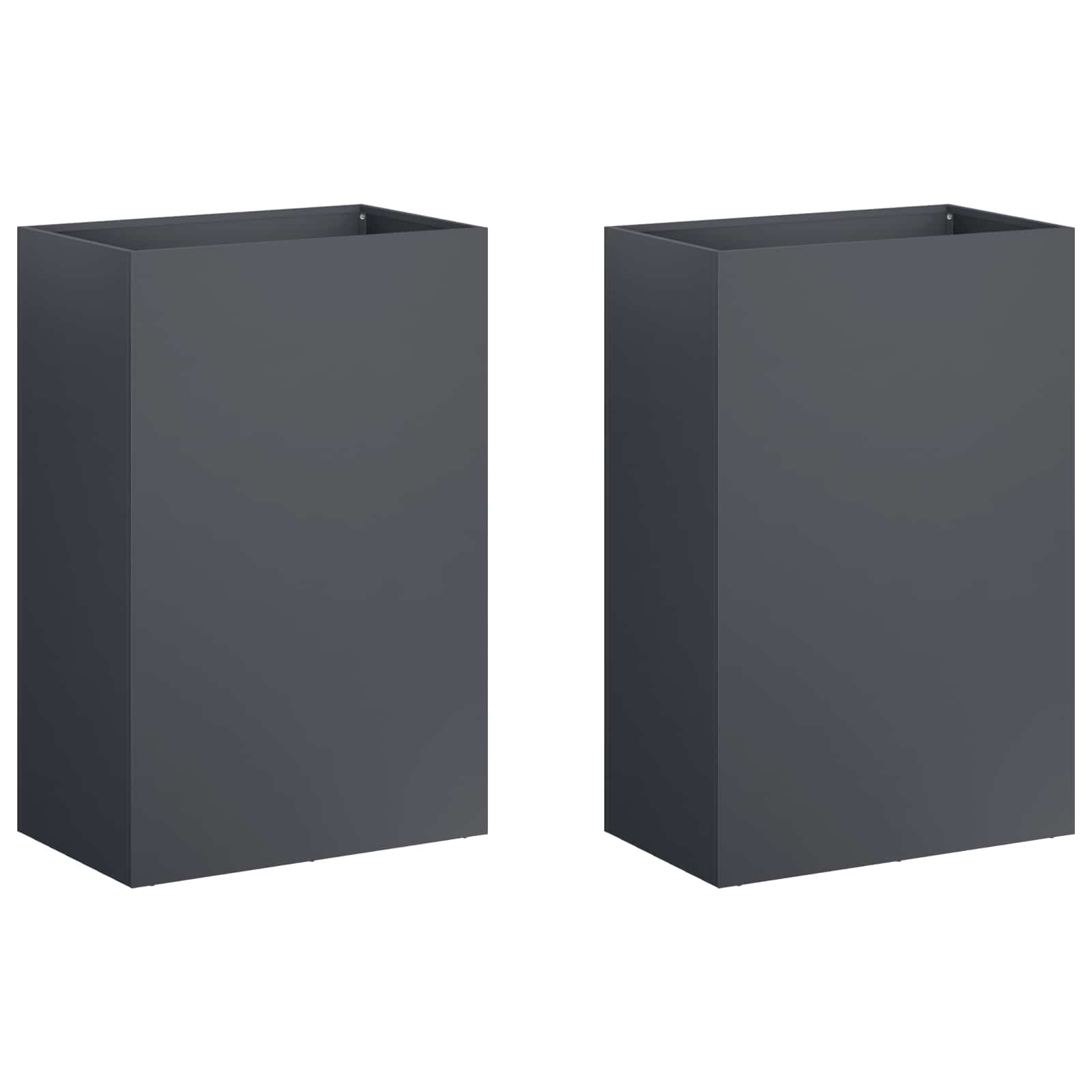 Maison Exclusive - Garten-pflanzgefäß 2 Stk. Anthrazit 50 X 40 X