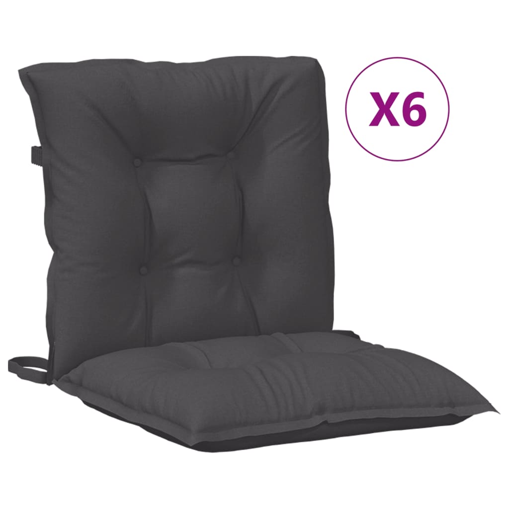 Maison Exclusive - Niedriglehner-auflagen 6 Stk Melange Anthrazit