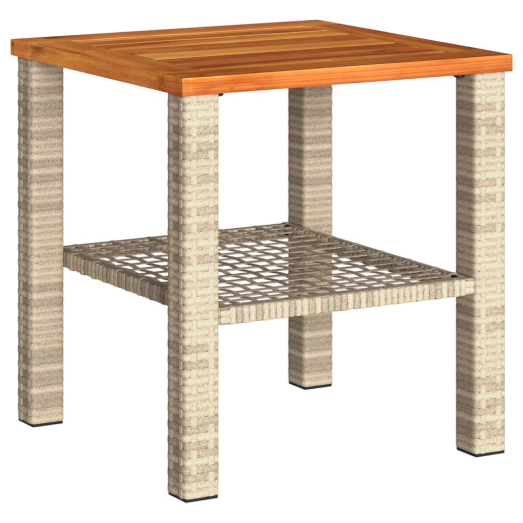 Maison Exclusive - Gartentisch Beige 40x40x42 Cm Poly Rattan Akaz