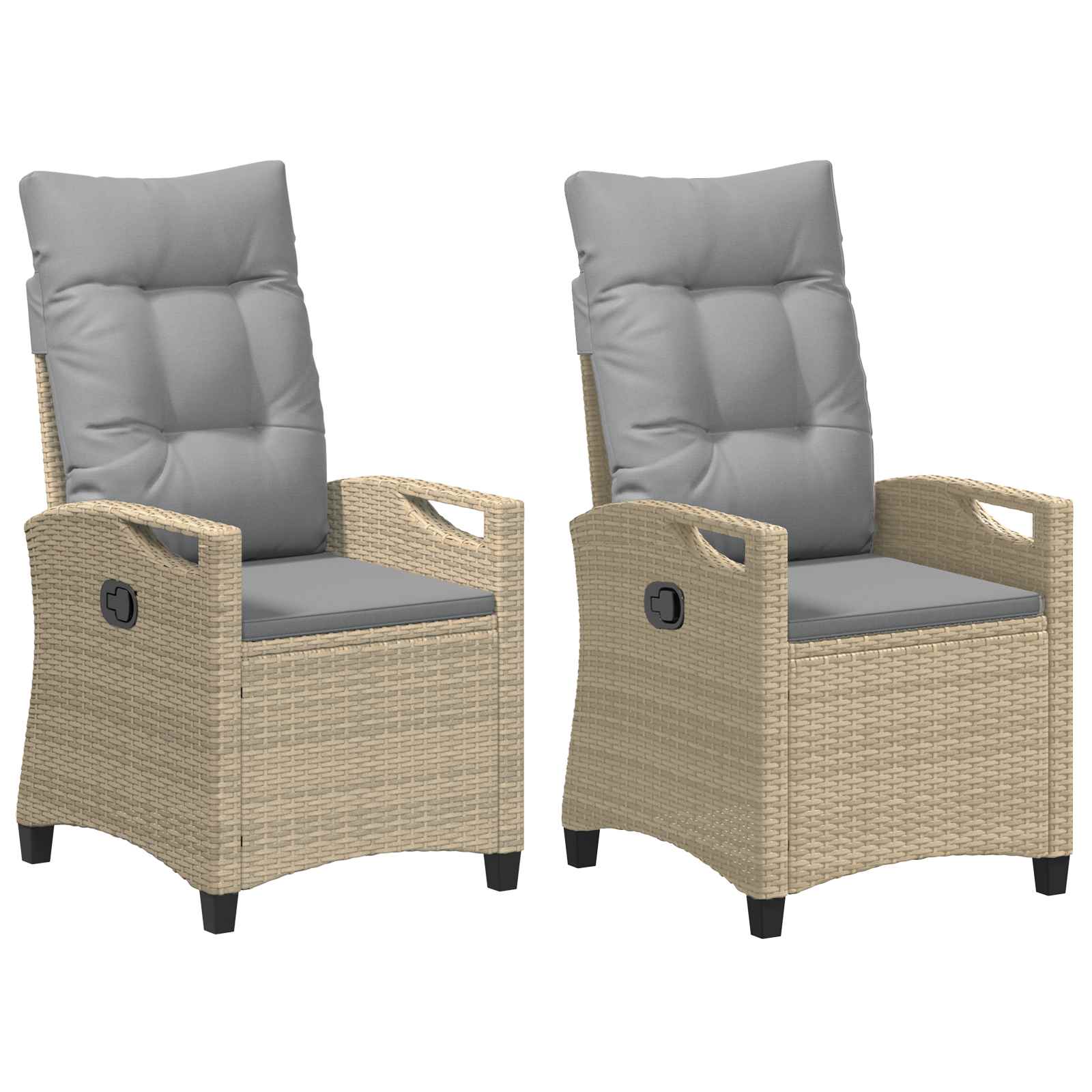 Maison Exclusive - Gartenstuhl 2 Stk. Beige Und Hellgrau Stahl Un