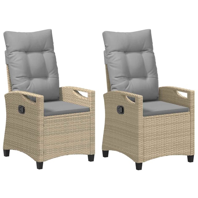 Maison Exclusive - Gartenstuhl 2 Stk. Beige Und Hellgrau Stahl Un
