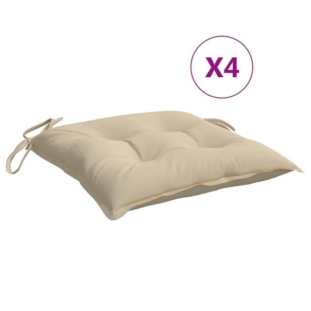 Maison Exclusive - Stuhlkissen 4 Stk. Beige 40x40x7 Cm Oxford-gew