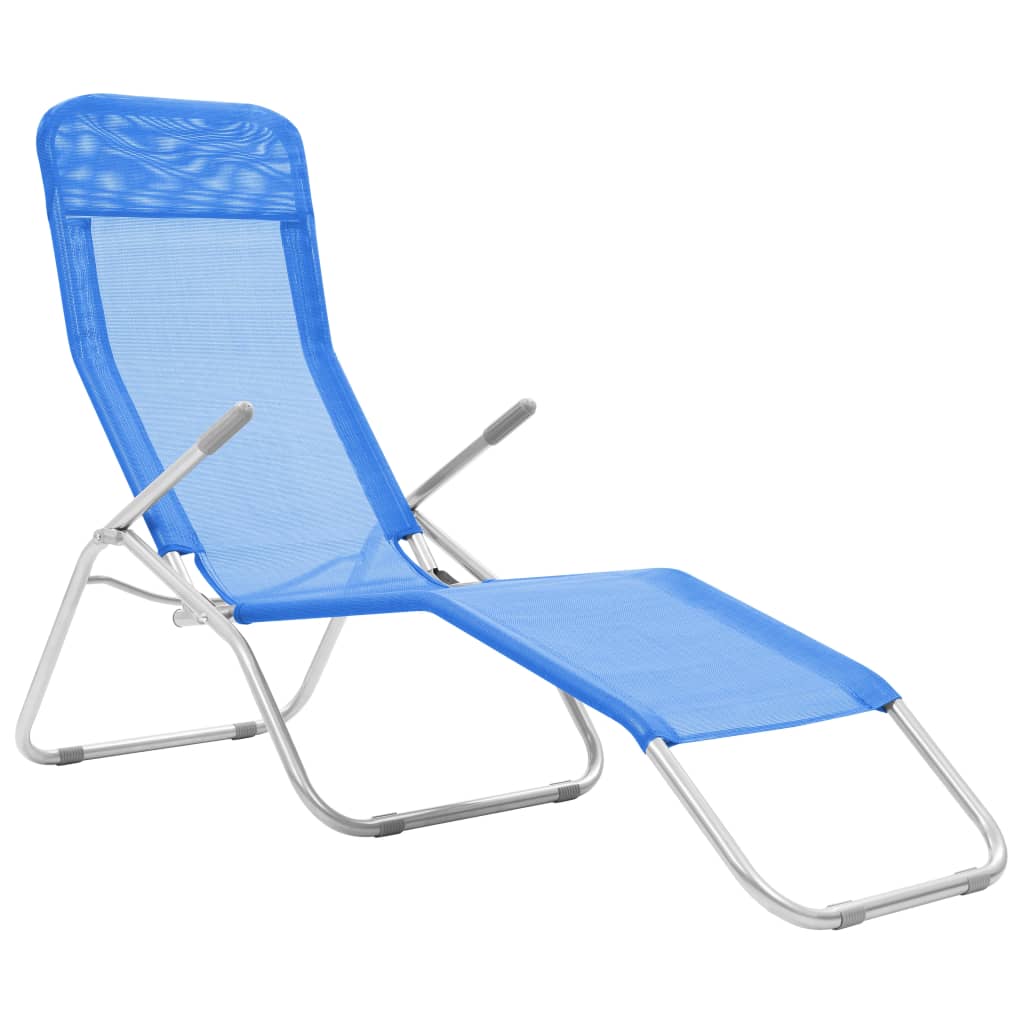 Maison Exclusive - Klappliegen 2 Stk. Textilene Blau