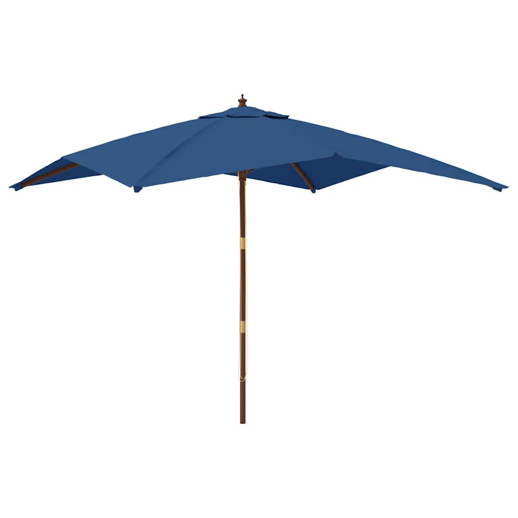 Maison Exclusive - Sonnenschirm Mit Holzmast Azurblau 300x300x273