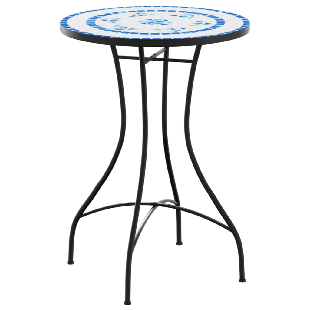 Maison Exclusive - Mosaik-bistrotisch Blau Und Weiß Ø50x70 Cm Ker