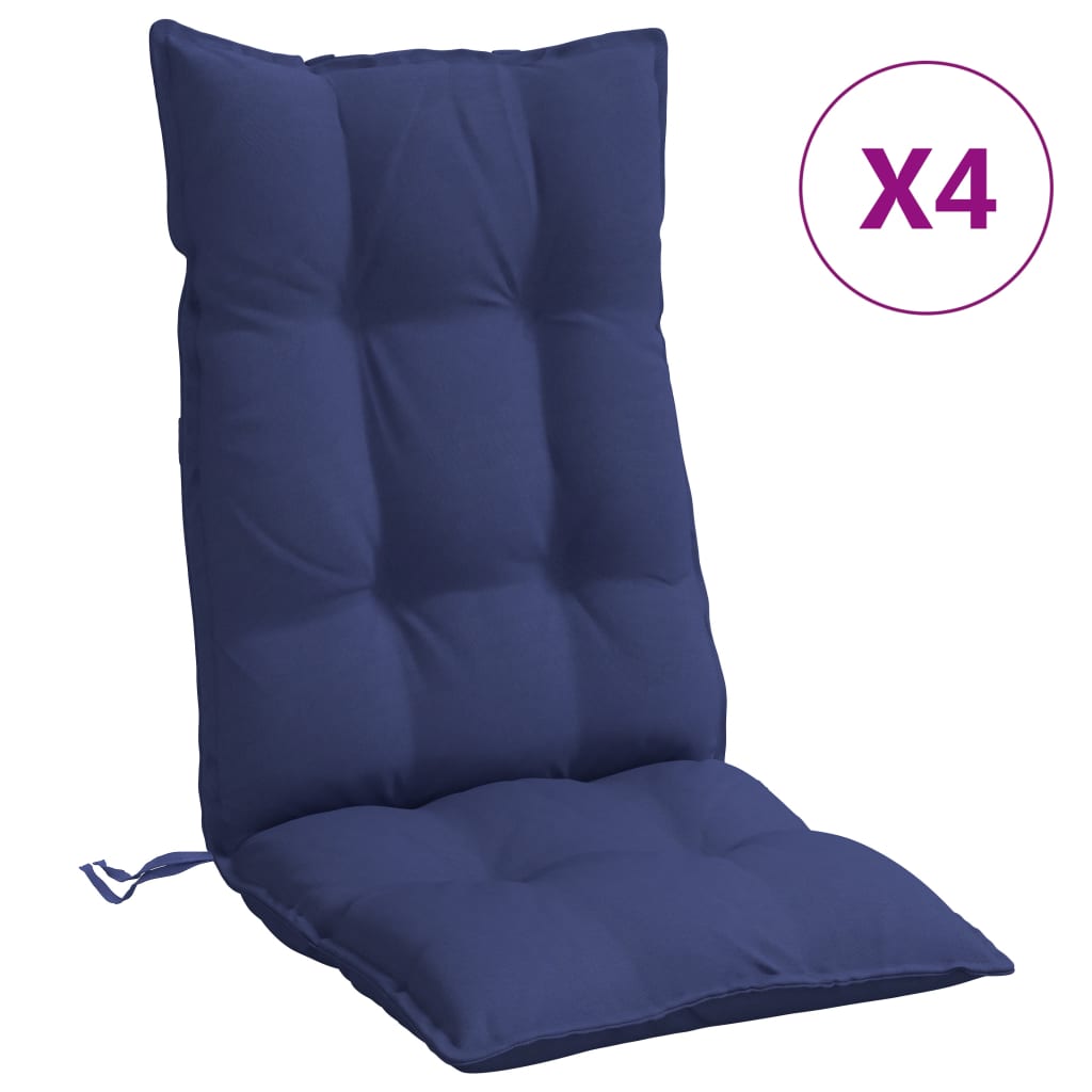 Maison Exclusive - Hochlehner-auflagen 4 Stk. Marineblau Oxford-g