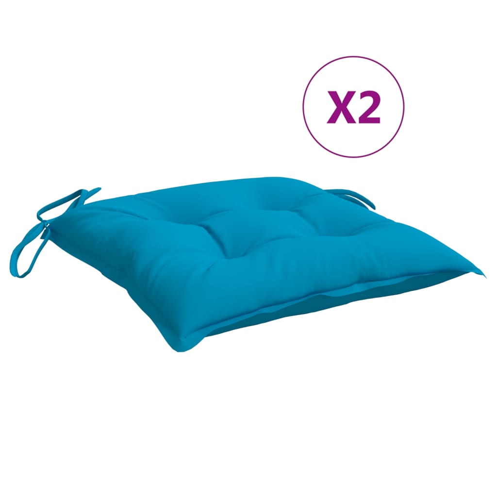 Maison Exclusive - Stuhlkissen 2 Stk. Hellblau 40x40x7 Cm Oxford-