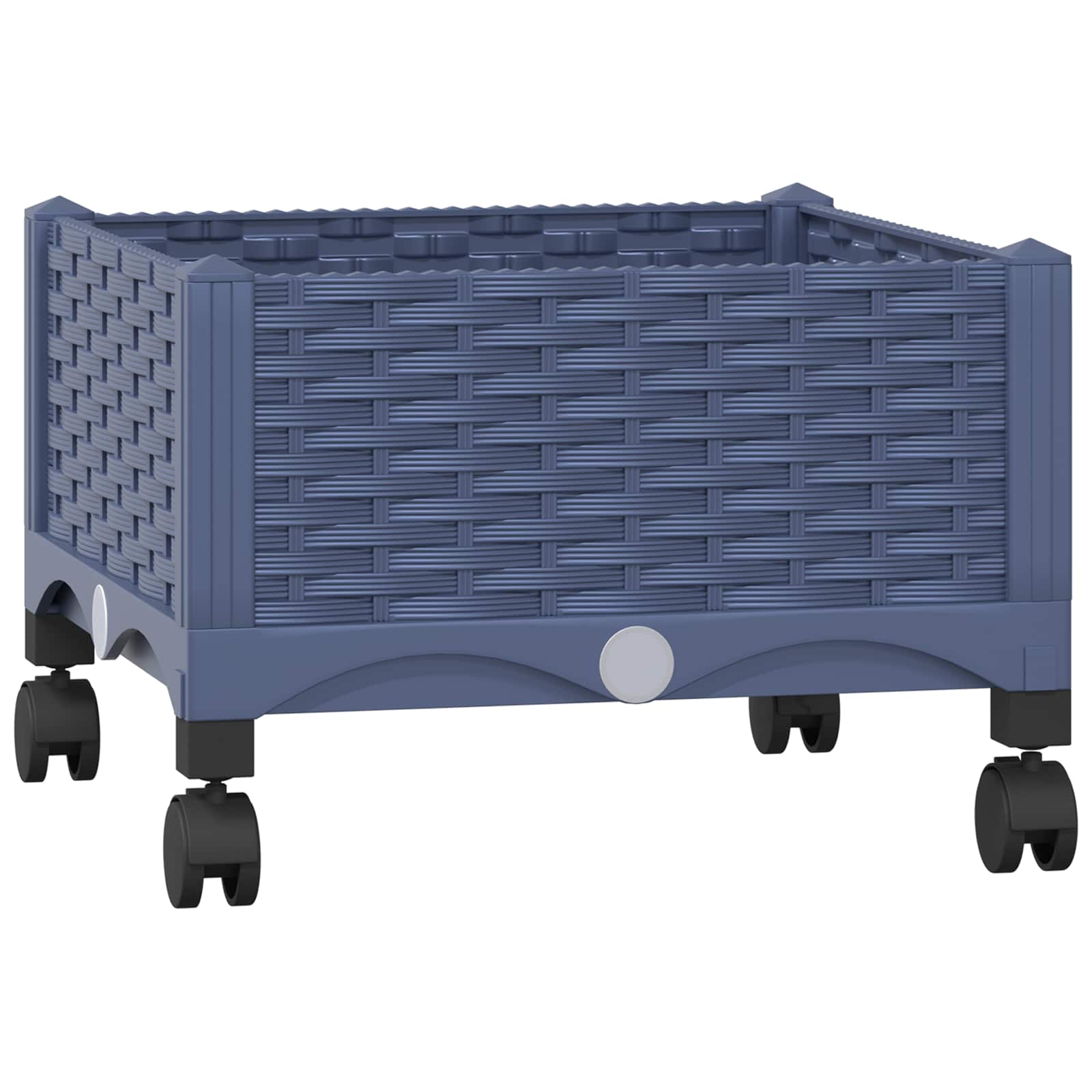 Maison Exclusive - Gartenpflanzer Mit Rädern Blaugrau 40 X 40 X 3