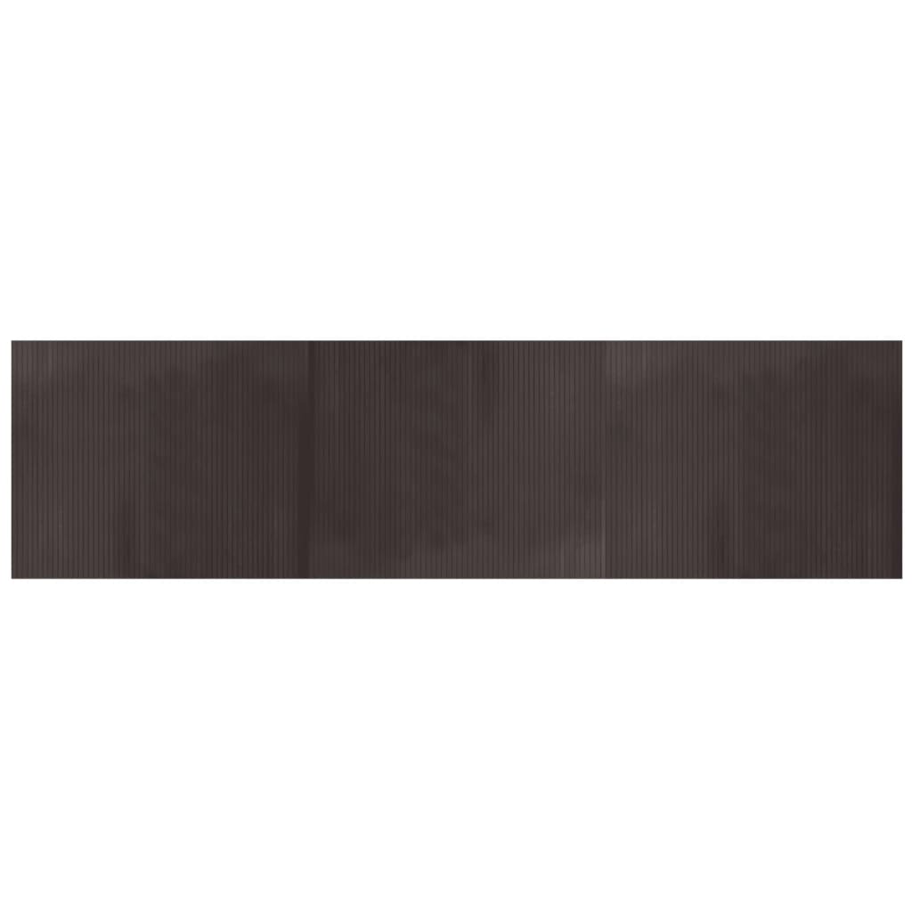 Maison Exclusive - Teppich Rechteckig Dunkelbraun 80x300 Cm Bambu