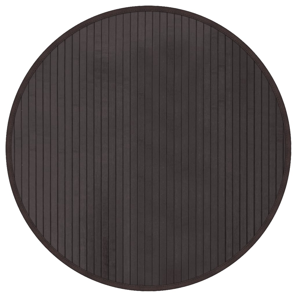 Maison Exclusive - Teppich Rund Dunkelbraun 60 Cm Bambus