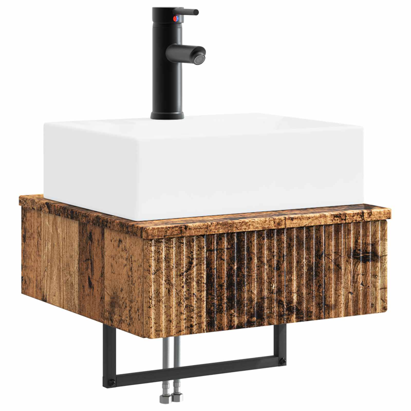 Maison Exclusive - Wandmontiertes Waschbecken Altholz 40 X 41 X 3