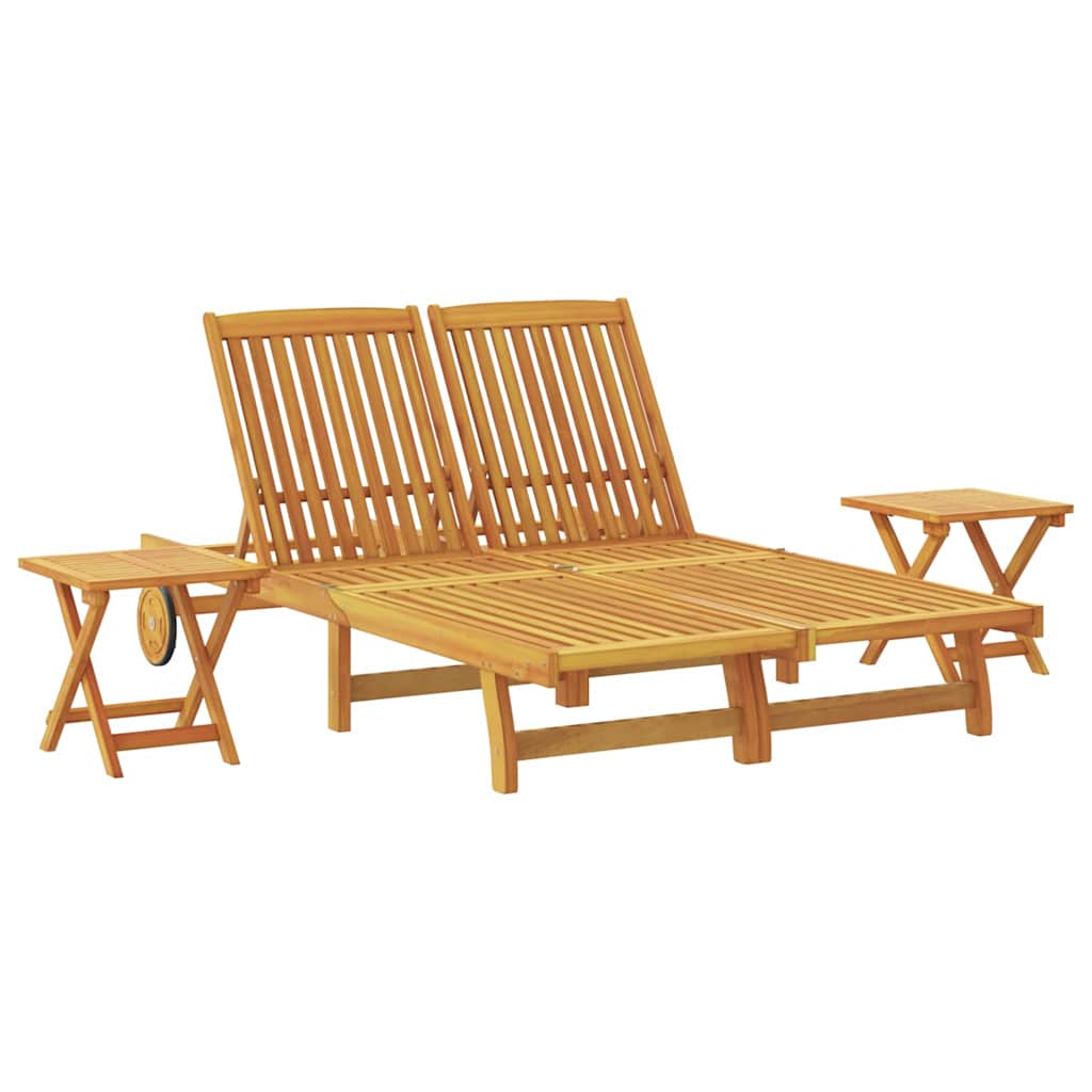 Maison Exclusive - Sonnenliege Braun Massivholz Akazie