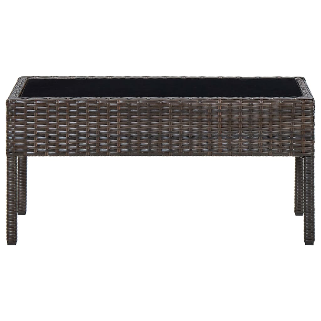 Maison Exclusive - Gartentisch Braun 75x40x37 Cm Poly Rattan