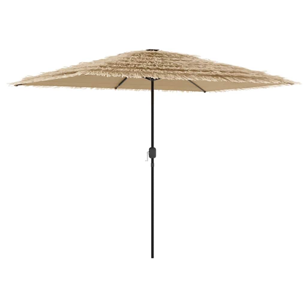 Maison Exclusive - Sonnenschirm Mit Led Und Stahlmast Braun 300x2