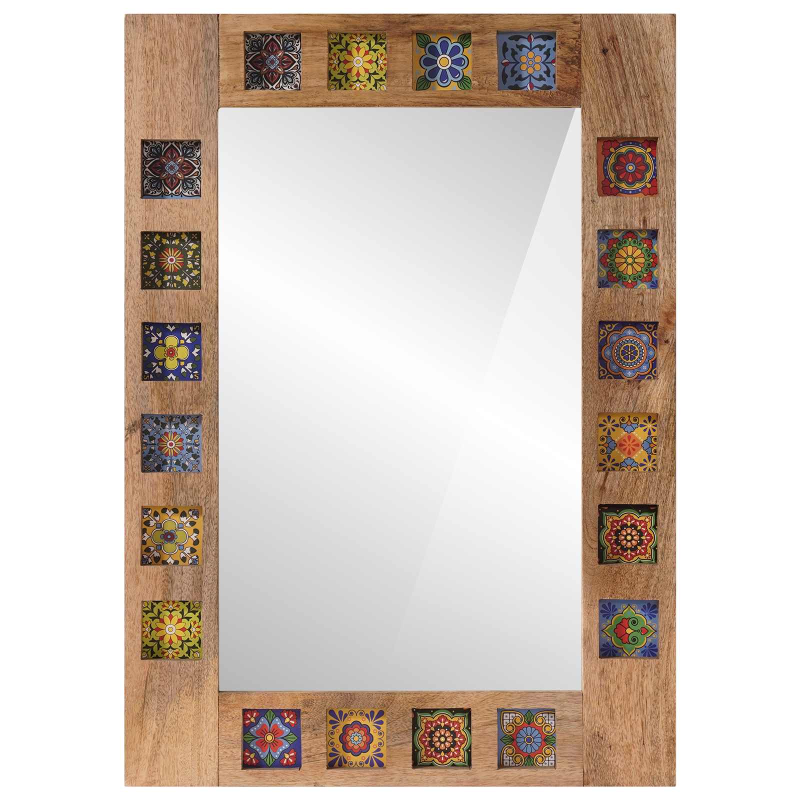 Maison Exclusive - Badezimmer Spiegel Natur 50 X 70 X 3 Cm Massiv